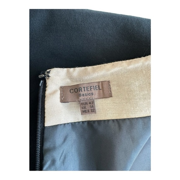 Cortefiel Basics Flat Front A-Line Skirt Midi High Rise Zipper Pockets - EUR 42 - Picture 7 of 11